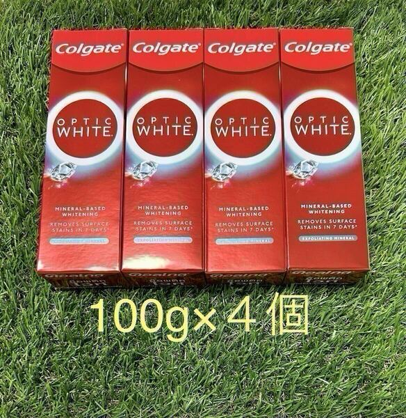 100g×4個セット コルゲート Colgate オプティックホワイト プラスシャイン ホワイトニング 歯磨き粉 送料込