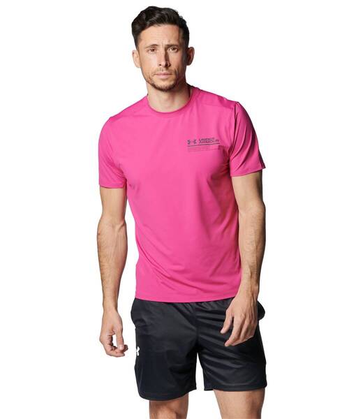 送料無料! 新品未使用 タグ付き UNDER ARMOUR アンダーアーマー UA アイソチル ショートスリーブ Tシャツトレーニング Mサイズ ピンク