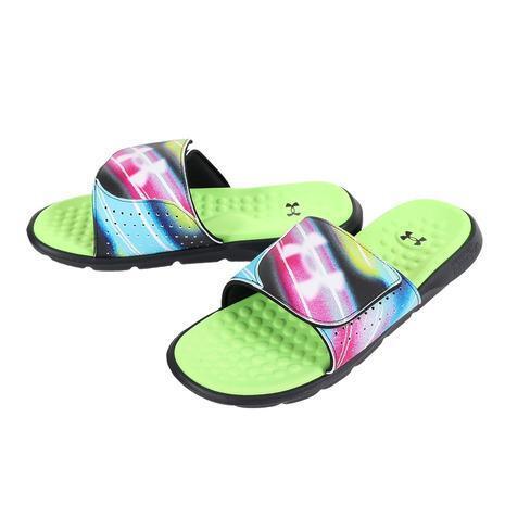 送料無料! 新品未使用 タグ付き UNDER ARMOUR アンダーアーマー シャワーサンダル 27㎝ イグナイト7 ブラック イエロー プール ビーチ