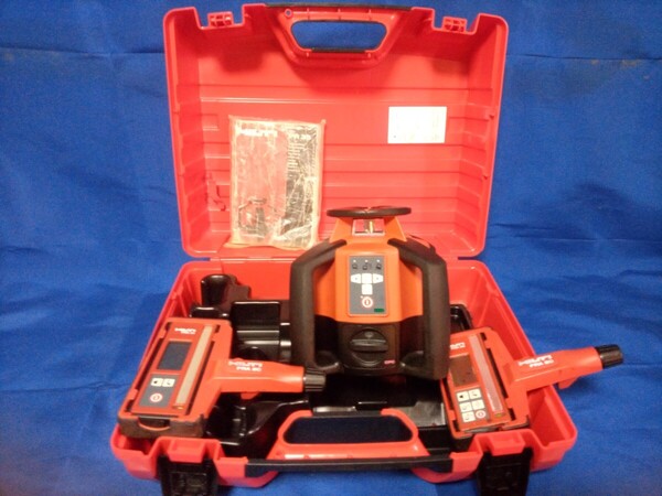 ヒルティ 回転レーザー現場作業使用品PR35受光器2台付き送料込