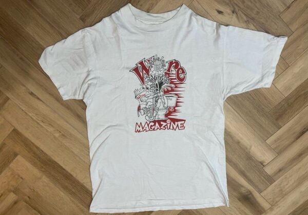 当時物 80s 90s hanes WIRED Magazine シャツ hanes ボディ イラスト tシャツ wire