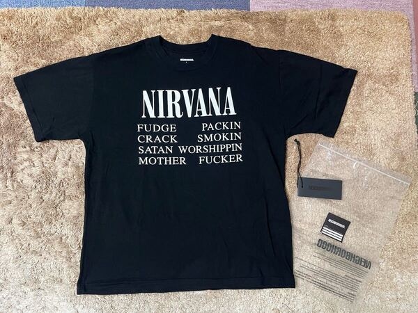 国内正規品 NEIGHBORHOOD NIRVANA NH X NIRVANA . TEEブラック