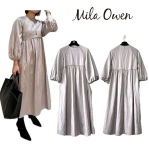 【Mila Owen】ボリューム袖ワンピース【定価¥16,500】*付属品無しのため特価品 ミラオーウェン 結婚式 FRAY I.D ドレス 上品