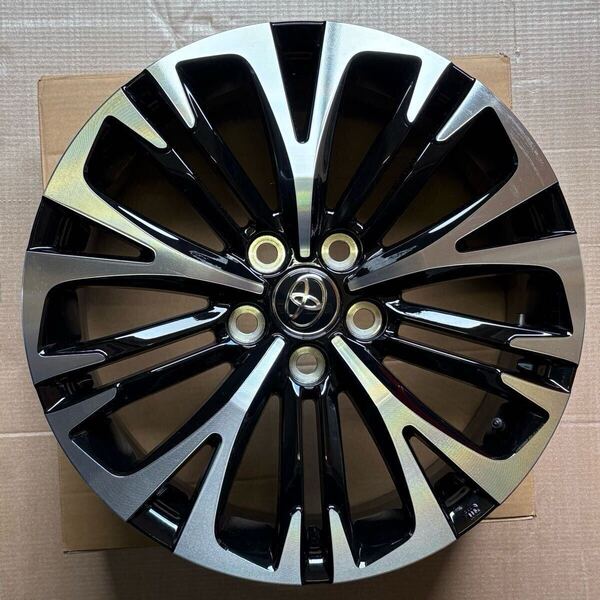 新車納車外し トヨタ ヤリスクロス純正ホイール ③ 後期 ブラックポリッシュ 18インチ 7J +50 PCD114.3 5穴 美品