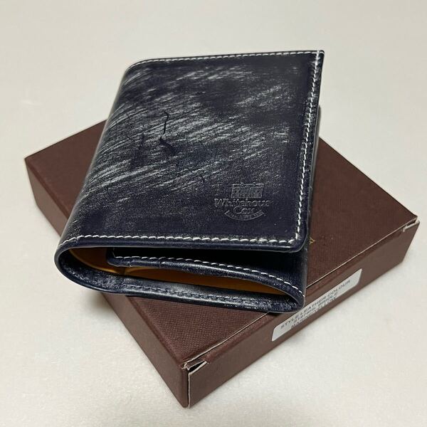 ホワイトハウスコックス Whitehouse Cox COMPACT WALLET ホリデーライン BRIDLE 2TONE 折り財布 コンパクトウォレット MARINE/YELLOW