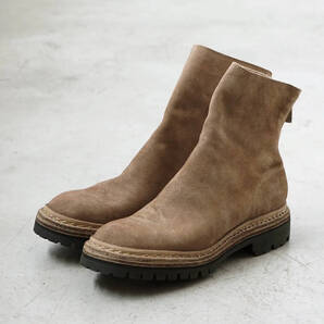 希少サイズ!25ss GUIDI×COMOLI BACK ZIP BOOTS BEIGE 44*グイディ コモリ バックジップブーツ レザー 別注