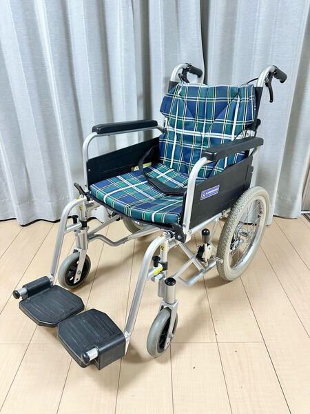 KAWAMURA 介助用 車椅子 チェック柄 カワムラサイクル