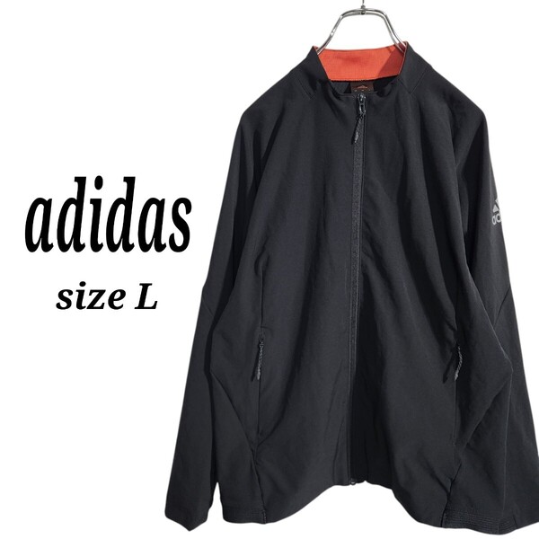 adidas アディダス トラックジャケット ジャージ トレーニング フルジップ 黒 メンズ L オーバーサイズ ビッグシルエット 90s