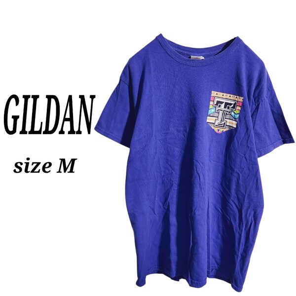 GILDAN ギルダン ショートスリーブ Tシャツ 半袖 両面プリント メンズM オーバーサイズ ビッグシルエット 90s