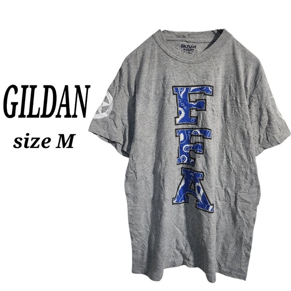 USA古着 GILDAN ギルダン ショートスリーブ Tシャツ 半袖 両面プリント メンズM オーバーサイズ ビッグシルエット 90s