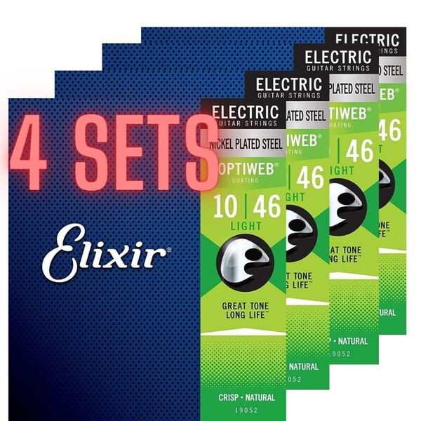 【4セット割引】GEO-LTe94 ELIXIR 10-46 OPTIWEB Light #19052 エリクサー エレキギター弦ライト コーティング オプティウェブ #SexySounds
