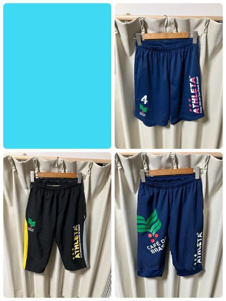 アスレタ パンツ 短パン 7分丈 S M 160 サッカー フットサル ジュニア