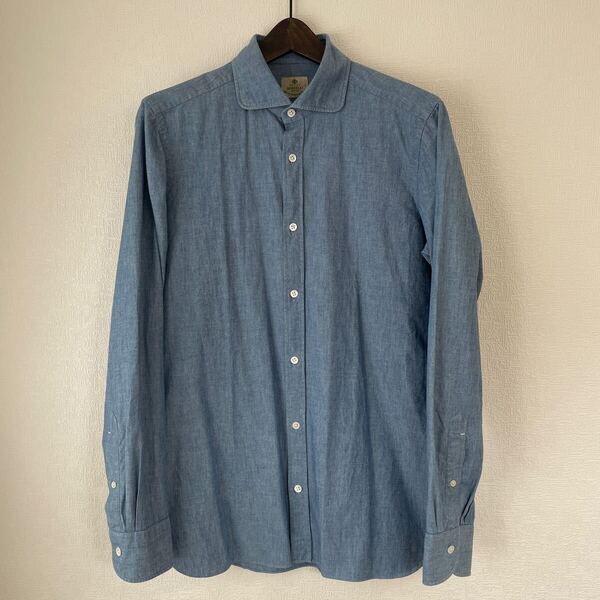 【美品】LUIGI BORRELLI NAPOLI ルイジボレッリ シャツ メンズ シャツ シャンブレー