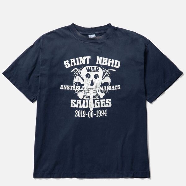 新品25SSセントマイケル ネイバーフッドTEE STHD . SS TEE SAINT NBHDコラボTシャツXLネイビーSAINT Mxxxxxx NEIGHBORHOOD SM-HR8-0000-C71