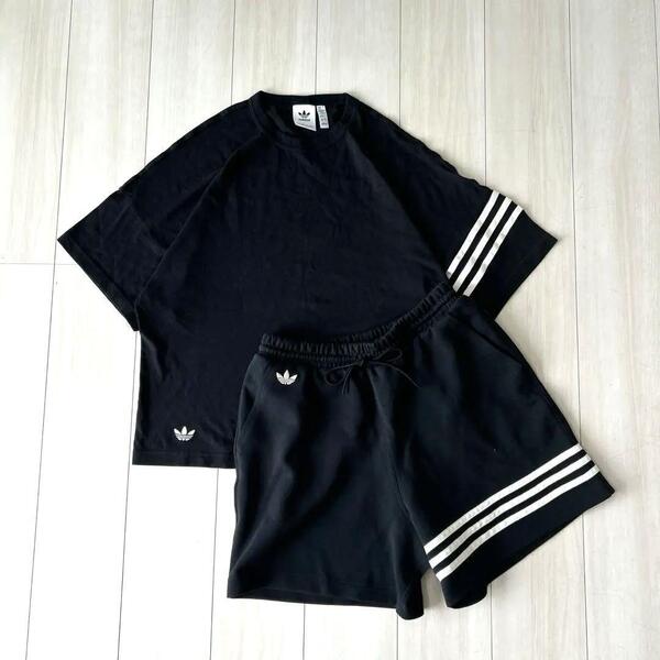 人気デザイン adidas オリジナルス セットアップ Tシャツ&ショーツ L