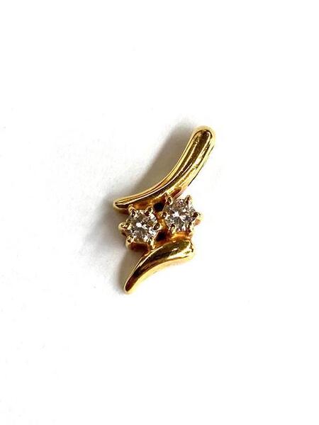 【即決】 K18 D0.12 2ポイントダイヤモンド ペンダントトップ 宝石 ジュエリー ゴールド アクセサリー 1.3g