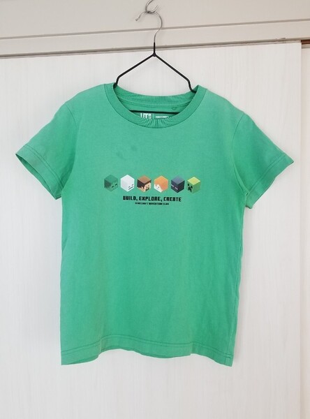 ユニクロ×マイクラ キッズ Tシャツ 半袖 130サイズ 綿100% UNIQLO マインクラフト