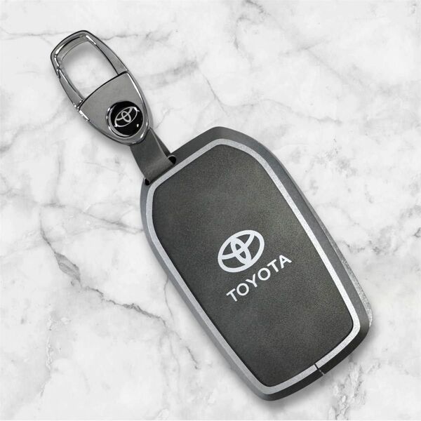 トヨタ用 スマートキーケース キーカバー キーホルダー トヨタ スマートキー ヴェルファイア アルファード ランクル グレー ノア ボクシー