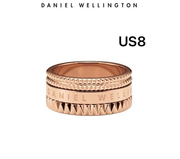 新品 Daniel Wellington ダニエルウェリントン リング 指輪 Elevation Ring エレベーション US8 日本サイズ16号 ゴールドピンク