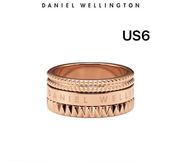 新品未使用Daniel Wellington ダニエルウェリントン リング 指輪 Elevation Ring エレベーション US6 日本サイズ11号 ゴールドピンク