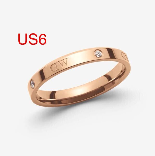新品未使用 Daniel Wellington ダニエルウェリントン リング 指輪 CLASSIC LUMINE RING US6 日本サイズ11.5号 ローズゴールド
