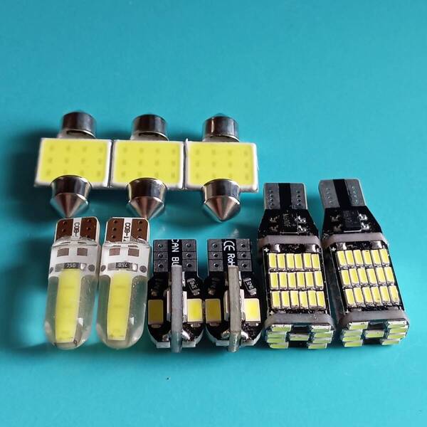 デイズルークス B21A 超爆光!T10 LED ルームランプ バックランプ ポジション球 ナンバー灯 9点セット ホワイト 日産 /45/6/8/t31
