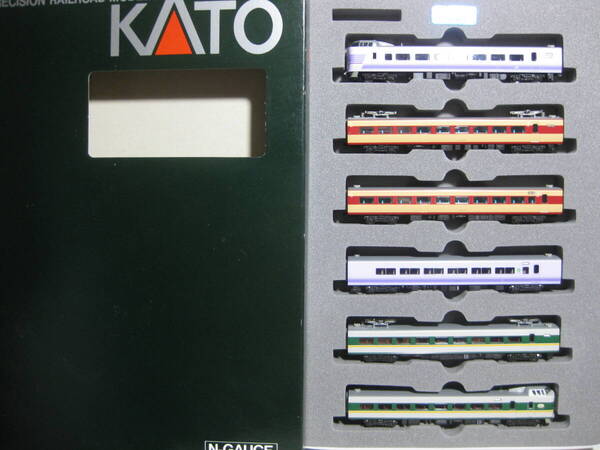 KATO 381系 「緑やくも」「紫やくも」「国鉄特急色くろしお」 各セットより分譲 混色6両編成仕立品 10-1112・10-1777・10-1937