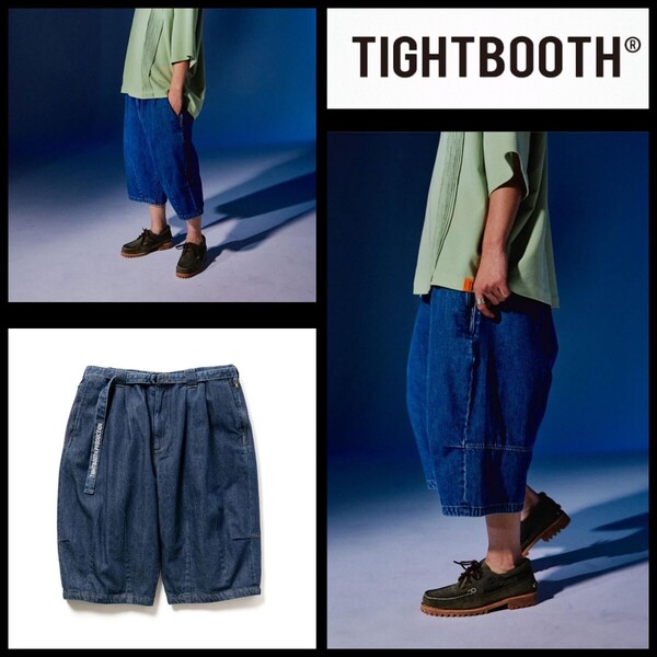 【TIGHTBOOTH】デニム ビッグバギーショーツ ハーフパンツ