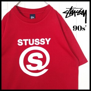 【STUSSY】90s'USA製 紺タグ ビッグエスロゴ Tシャツ
