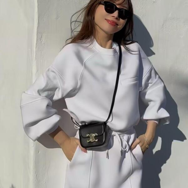 現行品 CELINE ミニ クロード / シャイニーカーフスキン