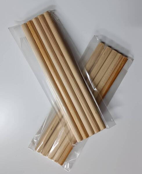 桧ひのき★丸棒★国産★木材★材木★DIY★ウッドパーツ★10×200mm(30本)★工作★文房具★自然★素材★木っ端★積み木【送料無料】