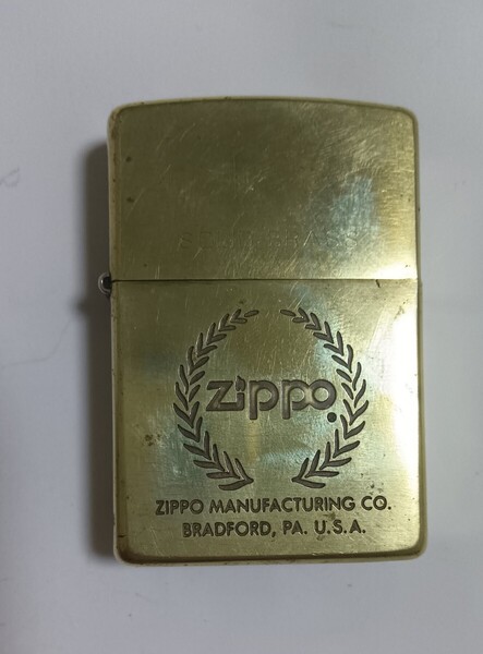 Zippo ジッポー SOLID BRASS オイルライター レトロ ヴィンテージ