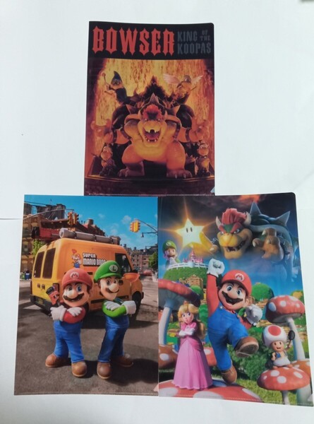 スーパーマリオブラザーズ クリアファイルセット super mario Brothers movie