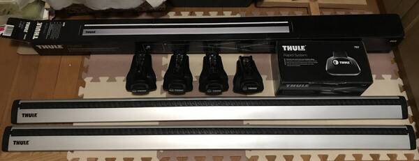 スーリーTHULE ルーフキャリア ベース BASE 757 ウイングバー Wing Bar 969 127cm