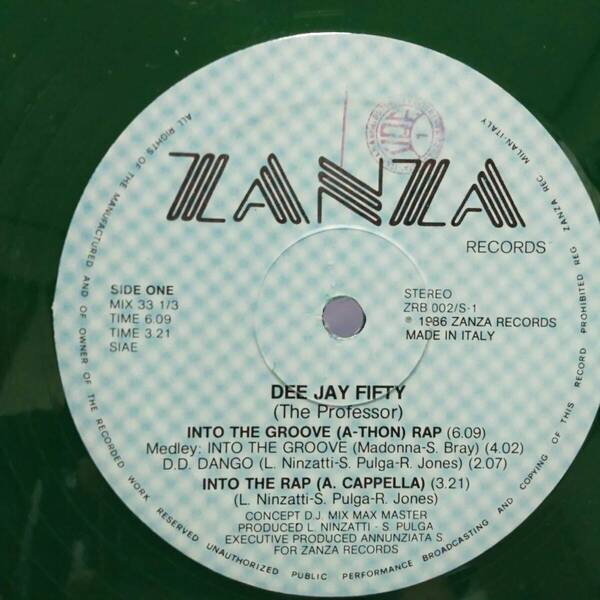 レコード DEE JAY FIFTY INTO THE GROOVE ZRB-002 緑盤 ダンス ハウス ディスコ クラブ