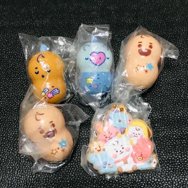 全員集合 レア bt21 bts クッキーチャームコット マスコット アクリルキーホルダー クーナッツ ガチャ カプセル cooky tata V ジョングク
