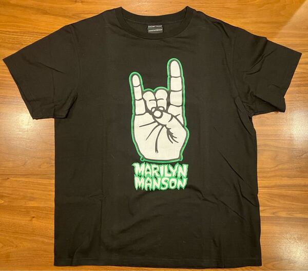 マリリマンソン marilyn manson Tシャツ 黒 ブラック 古着 半袖Tシャツ Tシャツ Lサイズ