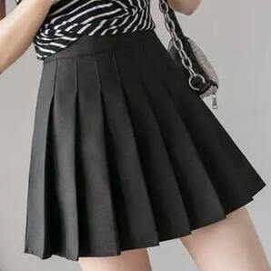 レディース プリーツスカート 大きいサイズ インナーパンツ付き ミニ 黒 3XL