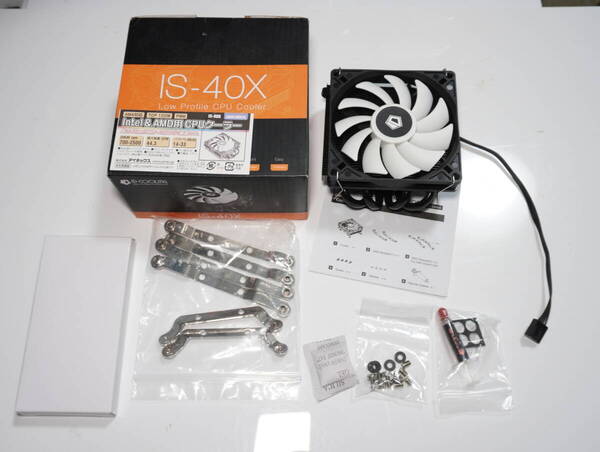 美品 ID-COOLING IS-40X 薄型 45mm CPUクーラー LGA1200/1151/1150/1155/1156 AM5/AM4/AM3+/AM3/AM2+/AM2 FM2+/FM2/FM1