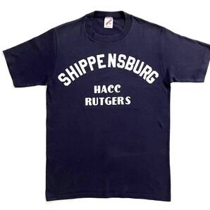 古着ビンテージTシャツ ④ JERZEES RUSSELL ジャージーズ ラッセル フロッキー 年代 USA製 ネイビー