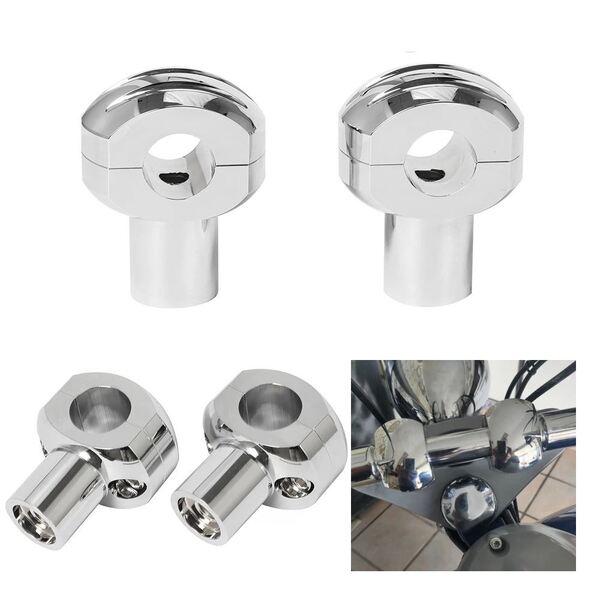 爆売 調整可能ライザーバーマウント1set 全4種 22mm 25mm オートバイ ハンドルバー クランプ 調節可能 ハーレー スズキ ホンダ ヤマハ