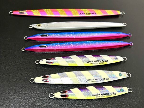 【美品/送料無料】 ジグ7点セット (検 2way spiky 鉄ジグ ムラマサ マグロ 青物