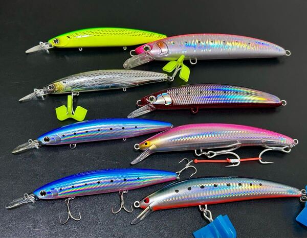 【美品/送料無料】 オフショア ミノー8点セット (検 ボアーSS セットアッパー145 K-TEN マグロ 青物