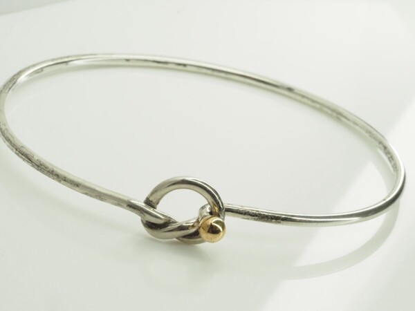 TIFFANY&Co. ティファニー フック&アイ イエローゴールド バングル シルバー SILVER925 ブレスレット