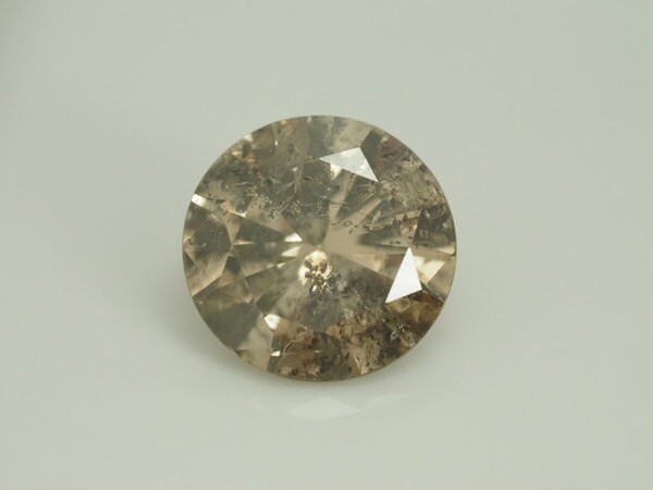 天然ダイヤモンドルース 裸石 D1.221ct FANCY LIGHT BROWN I-2 中央宝石研究所ソーティング付き