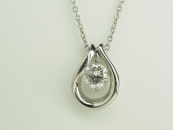 ●STAR JEWELRY スタージュエリー 天然ダイヤモンドネックレス Pt950/850 プラチナ D0.20ct
