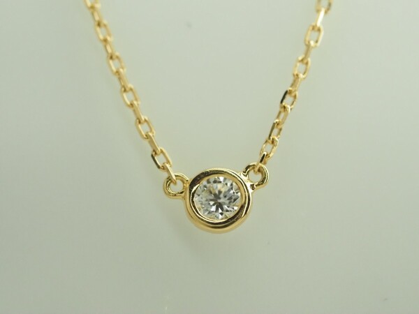 AHKER アーカー ヌーディー天然ダイヤモンドネックレス K18YG D0.06ct