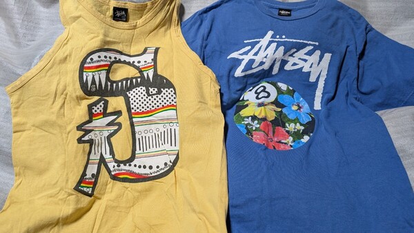 CALIFORNIA.U.S.A.STUSSY 8ボールTシャツ OLD ステューシータンクトップ オマケ付き 送料込み
