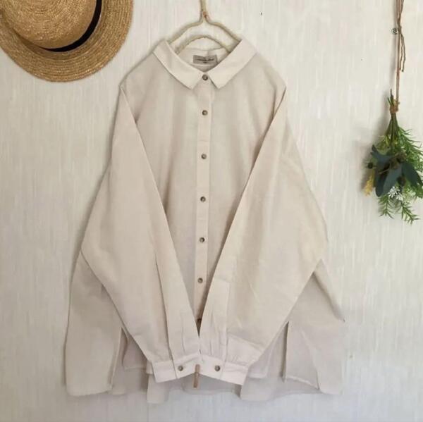 新品★サマンサモスモス★sm2★きなり・人気定番*UVカット★ゆったり*シャツチュニック*羽織にも*夏の冷房日焼け対策に