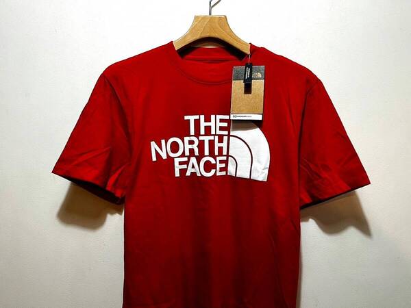 送料無料 新品 正規品 USA限定 The North Face ノースフェイス US-M ハーフドームプリント ロゴ 半袖Tシャツ Red 赤色